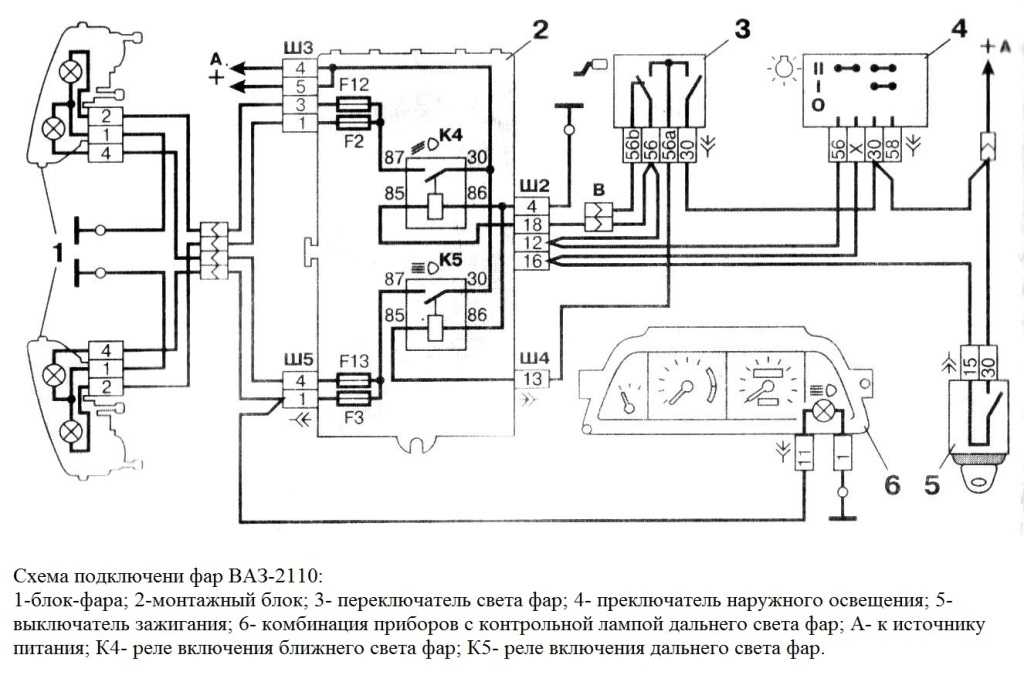 Ремонт ваз 2110 (лада) : схема электрооборудования автомобиля с карбюраторным двигателем 2110