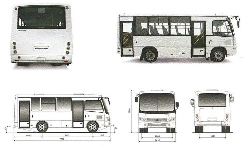 Технические характеристики автобуса паз. Габариты автобуса ПАЗ 4234. Габариты ПАЗ 3205. Габариты автобуса ПАЗ 32053. ПАЗ 32053 габариты.