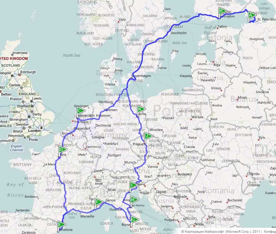 Путешествие в европу на собственном автомобиле