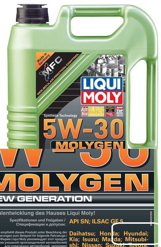 Обзор масла liqui moly molygen new generation 5w-40