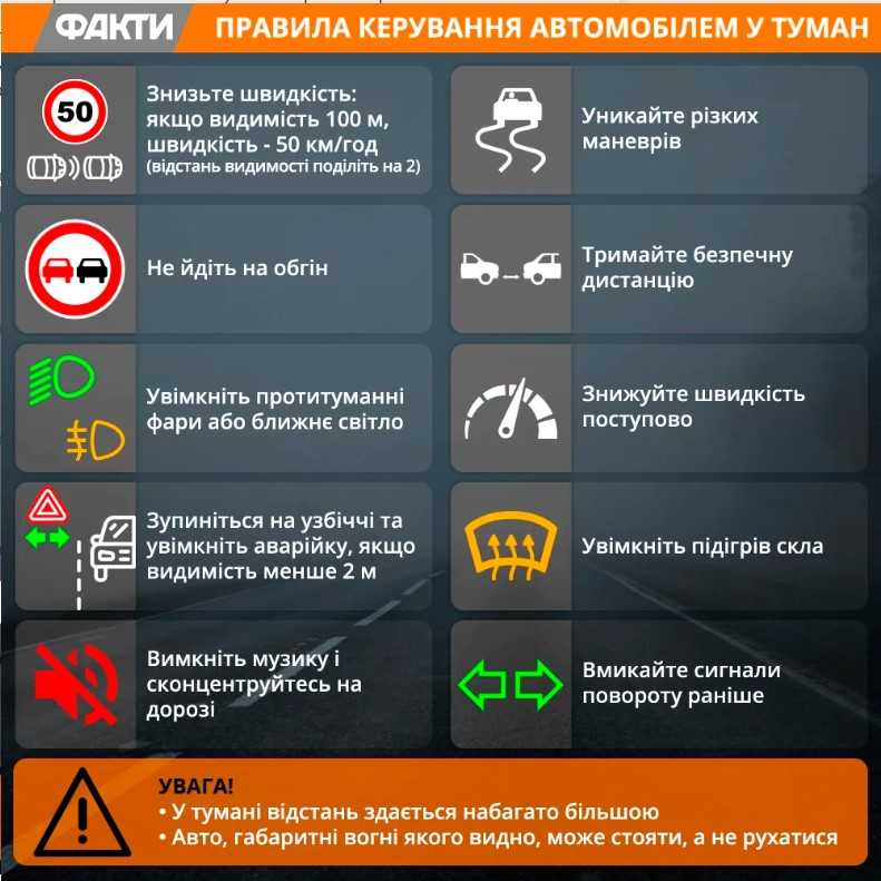 Правила вождения во время тумана | отдел гибдд умвд россии по городу брянску